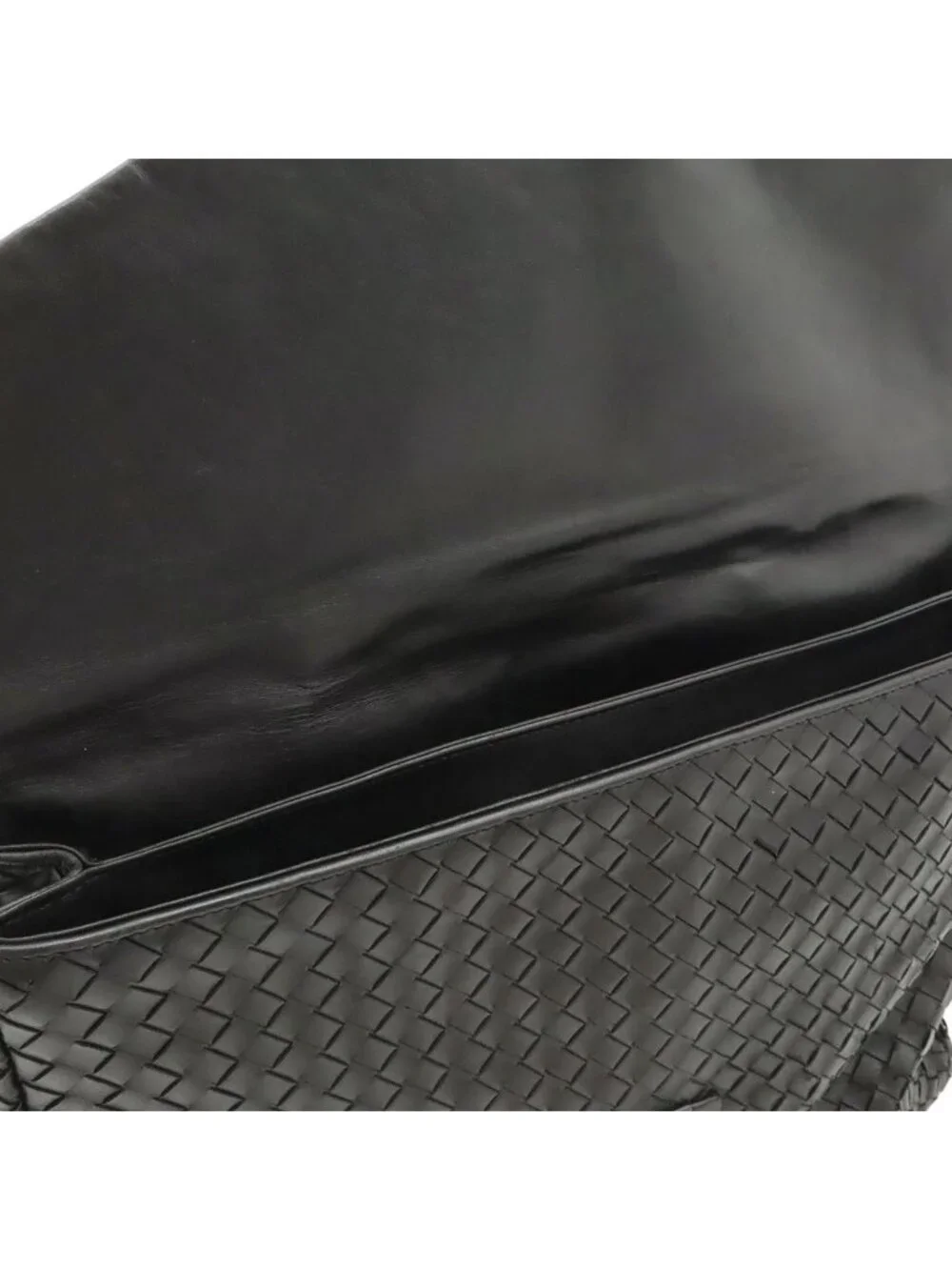Bottega Veneta Intrecciato Business Briefcase Documents Purse Leather Black